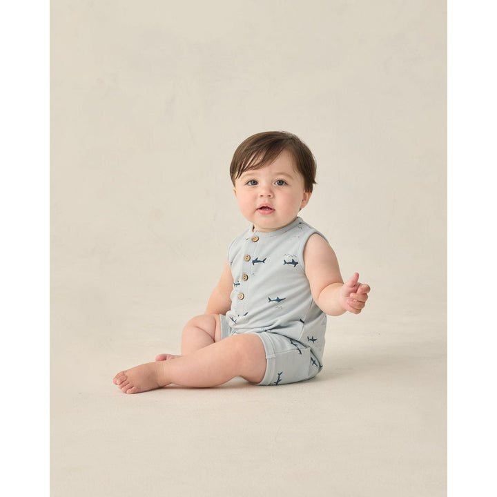 Rylee + Cru Davis Romper - Sharks Romper Rylee + Cru