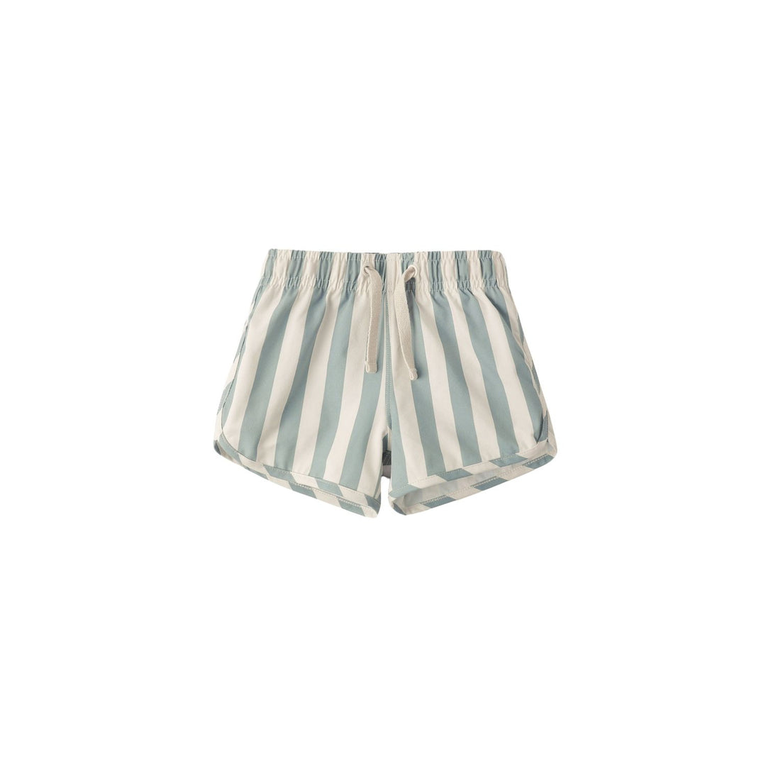 Rylee + Cru Swim Trunk - Green Stripe Swimwear Rylee + Cru