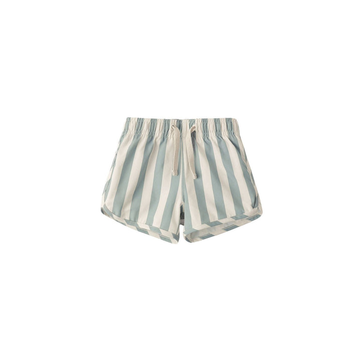 Rylee + Cru Swim Trunk - Green Stripe Swimwear Rylee + Cru