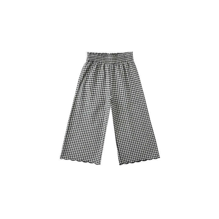 Rylee + Cru Wide Leg Pant - Black Gingham Tops & Bottoms Rylee + Cru