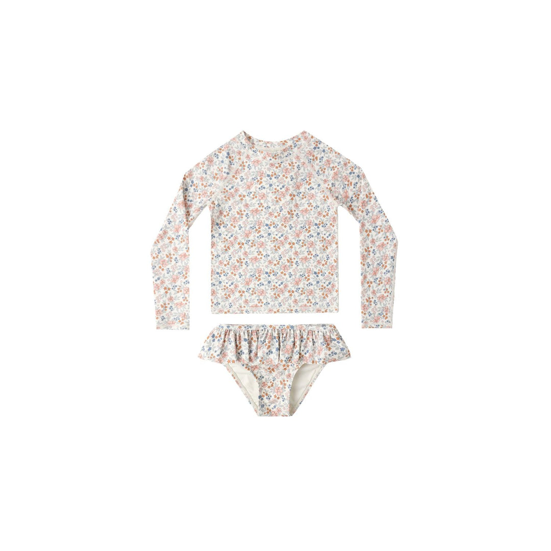 Rylee + Cru Rashguard Girls Set - Flower Fields Swimwear Rylee + Cru
