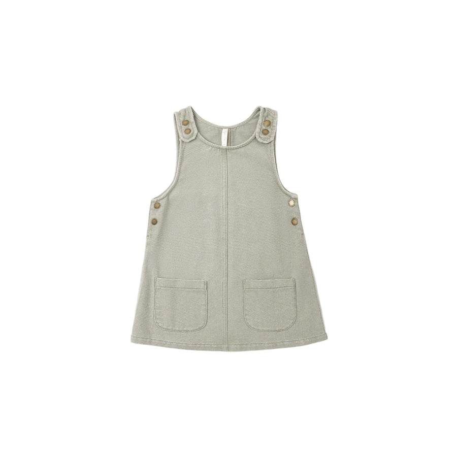 Rylee + Cru Odette Overall Dress Dark Sage