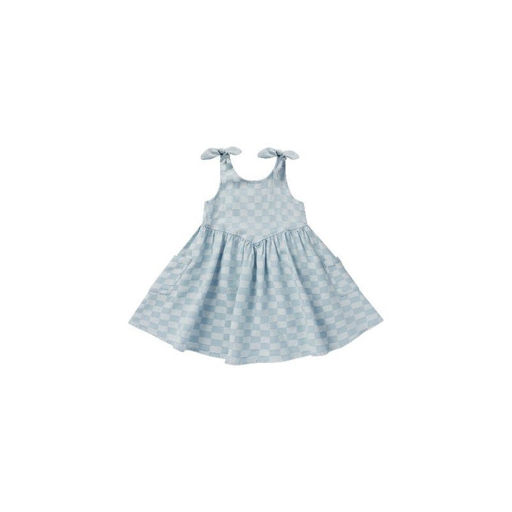 Rylee + Cru Summer Dress - Blue Check Dresses Rylee + Cru   