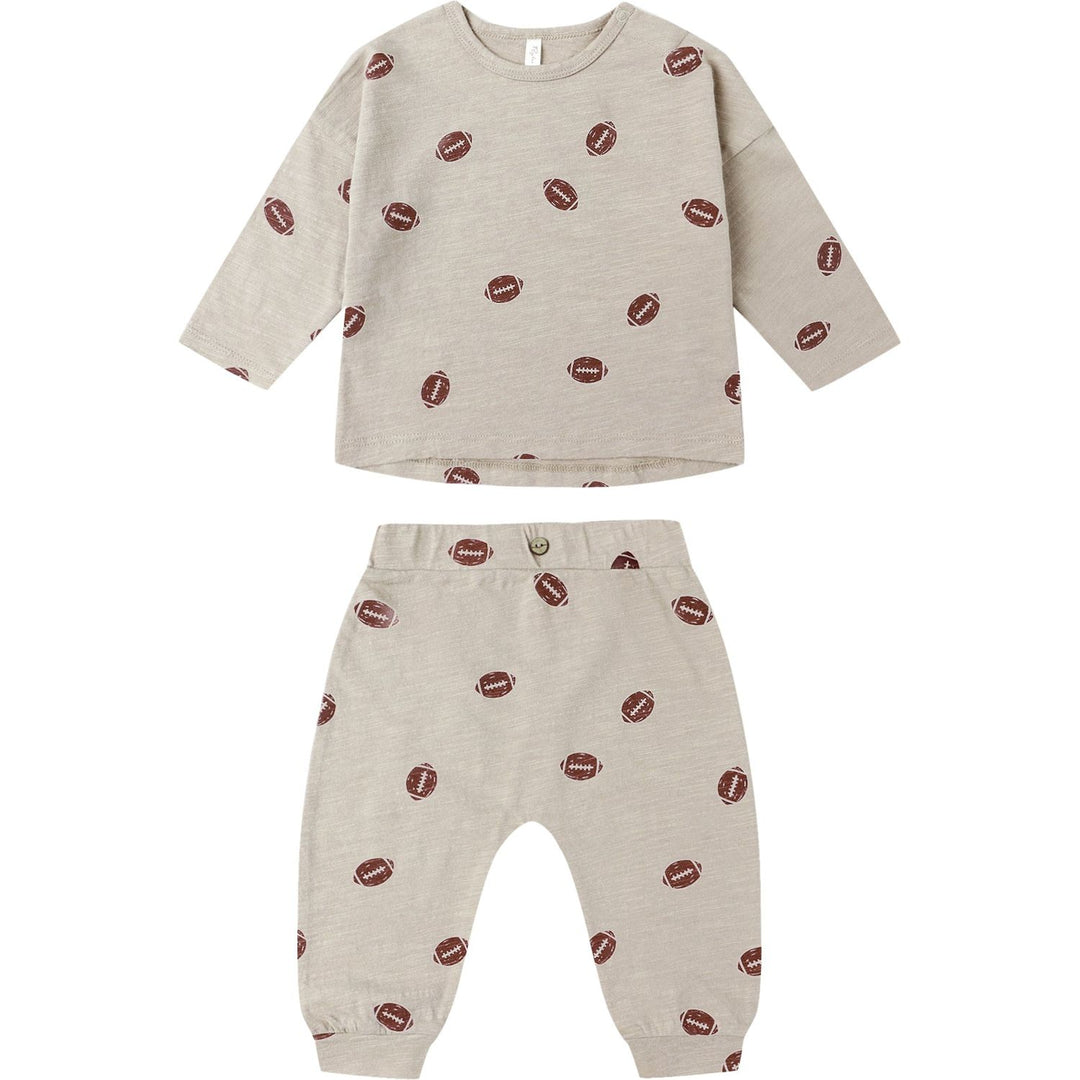 Rylee + Cru Long Sleeve Tee + Pant Set - Football Tops & Bottoms Rylee + Cru