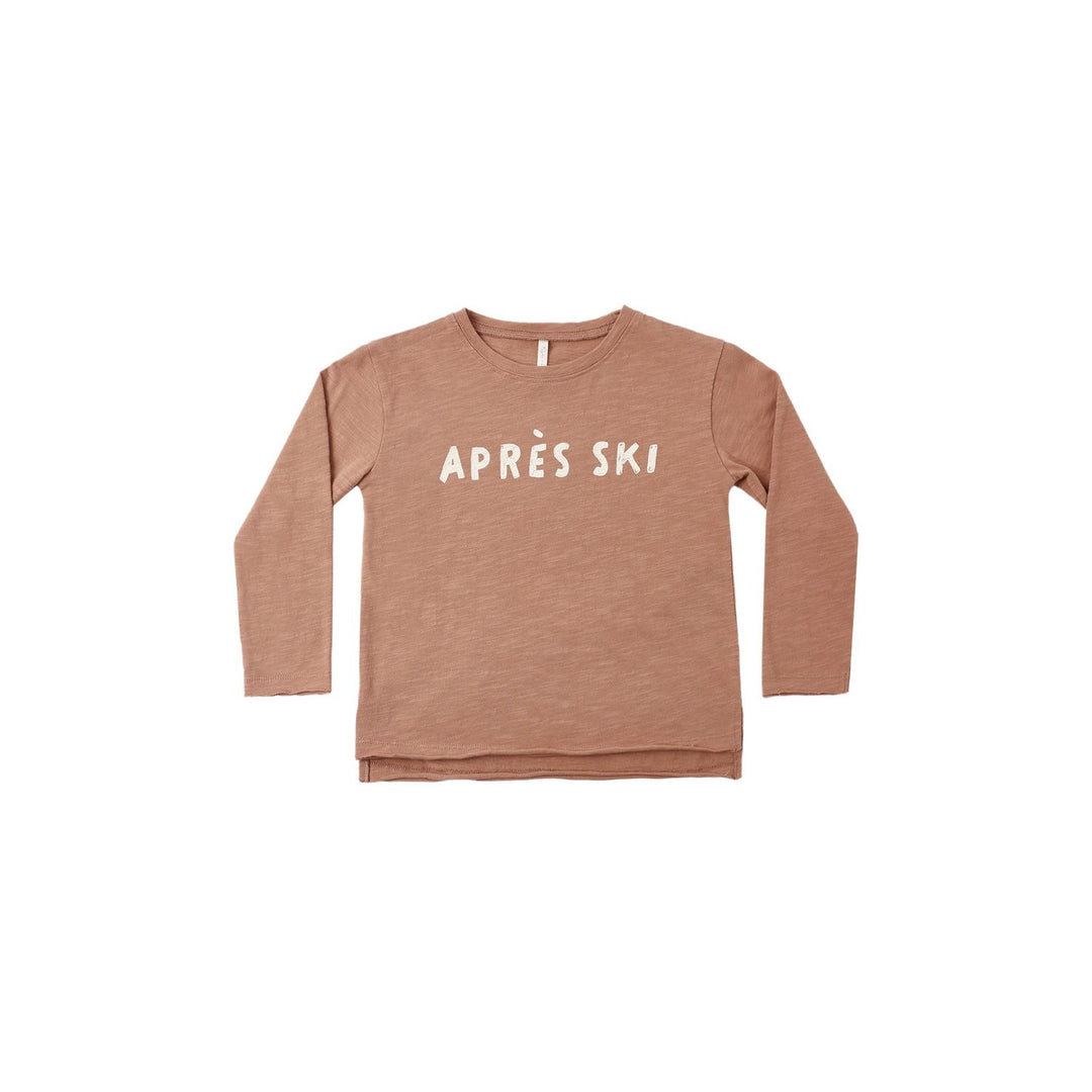 Rylee + Cru Raw Edge Long Sleeve Tee Apres Ski Tops &amp; Bottoms Rylee + Cru