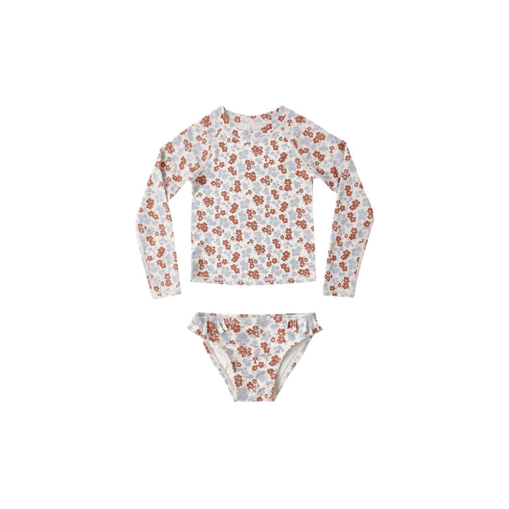 Rylee + Cru Maryn Rashguard Set - Americana Floral Swimwear Rylee + Cru