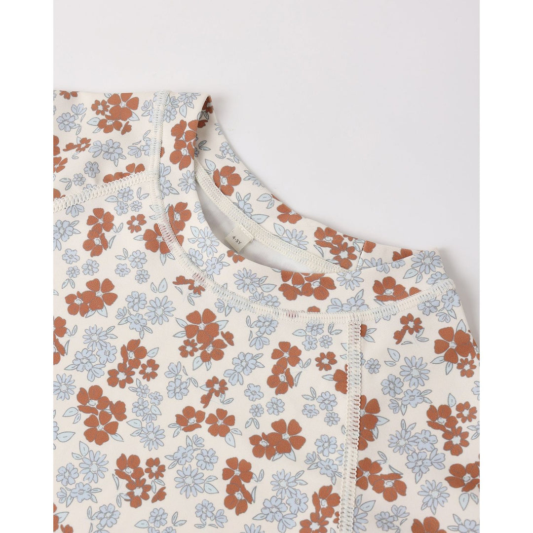 Rylee + Cru Maryn Rashguard Set - Americana Floral Swimwear Rylee + Cru