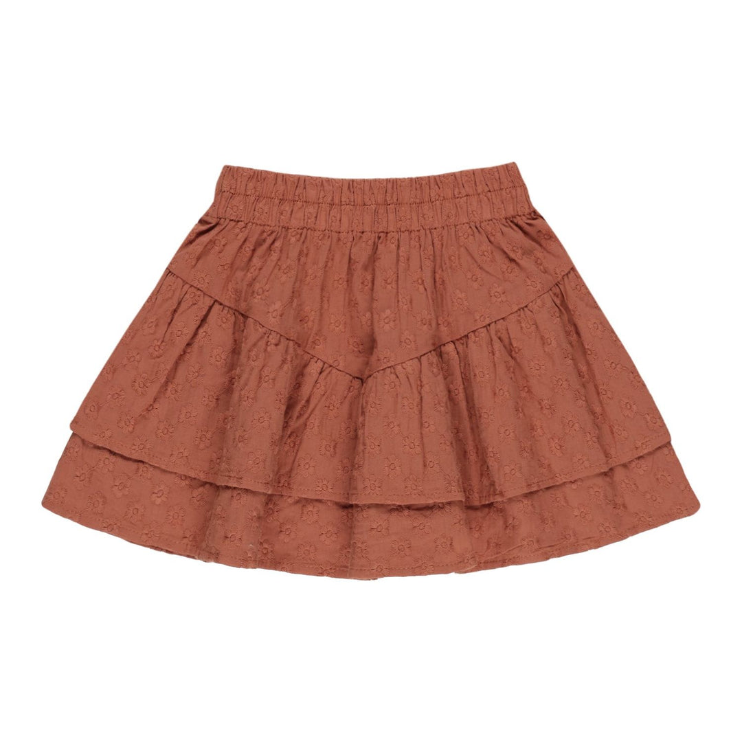 Rylee + Cru Tiered Mini Skirt - Poppy Skirt Rylee + Cru