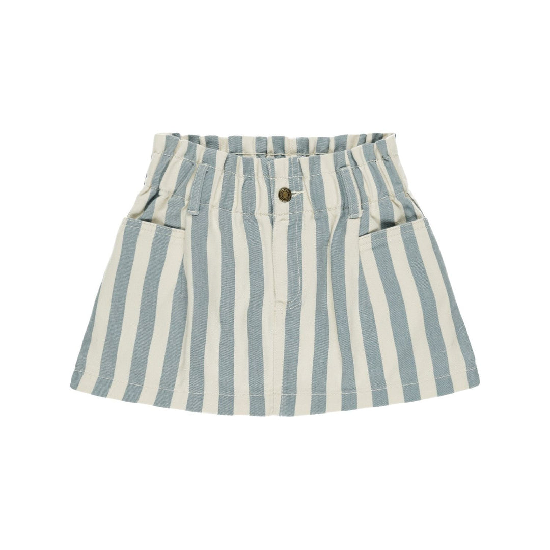 Rylee + Cru Denim Mini Skirt - Ocean Stripe Skirt Rylee + Cru
