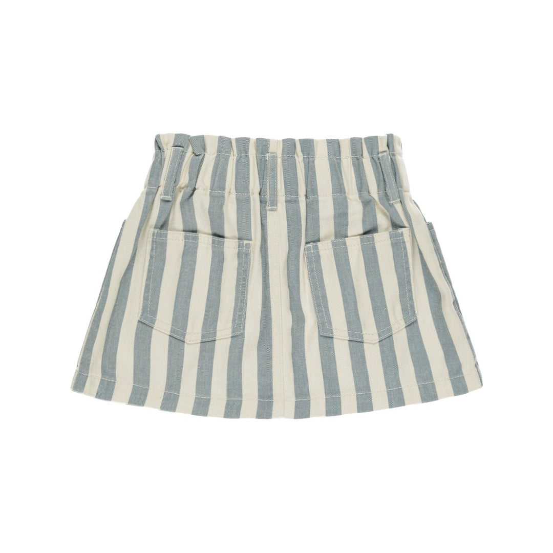 Rylee + Cru Denim Mini Skirt - Ocean Stripe Skirt Rylee + Cru