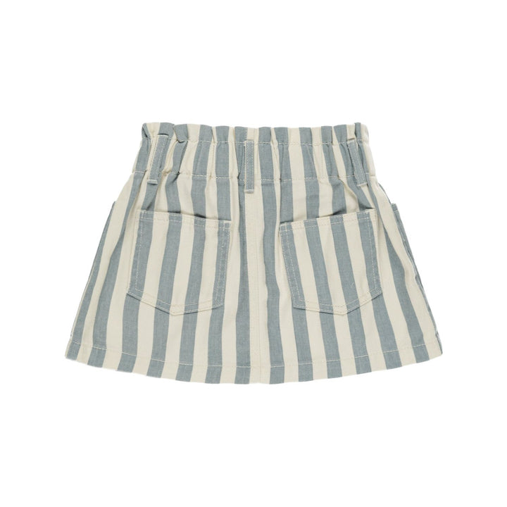 Rylee + Cru Denim Mini Skirt - Ocean Stripe Skirt Rylee + Cru