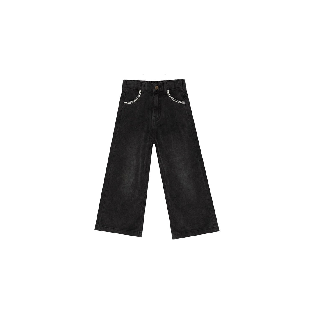 Rylee + Cru Straight Leg Pant - Washed Black Tops & Bottoms Rylee + Cru