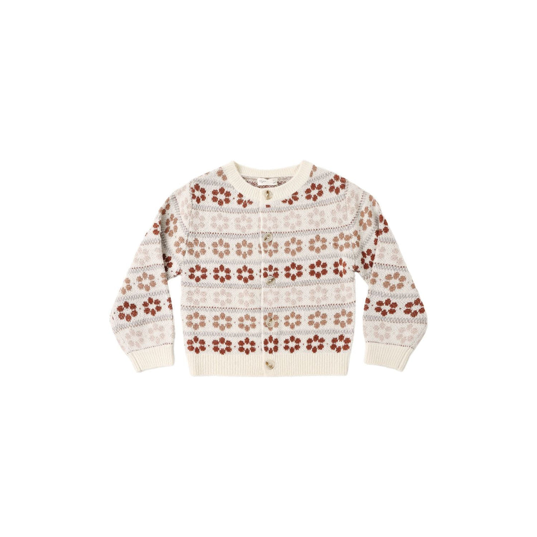 Rylee + Cru Cheyenne Cardigan Flower Fair Isle Sweater Rylee + Cru