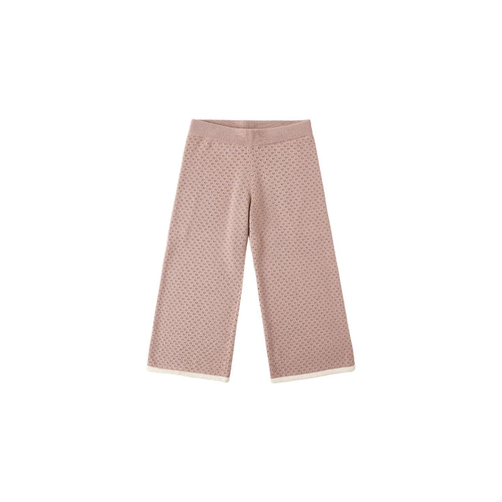 Rylee + Cru Pointelle Knit Pant Rosewood Pants Rylee + Cru