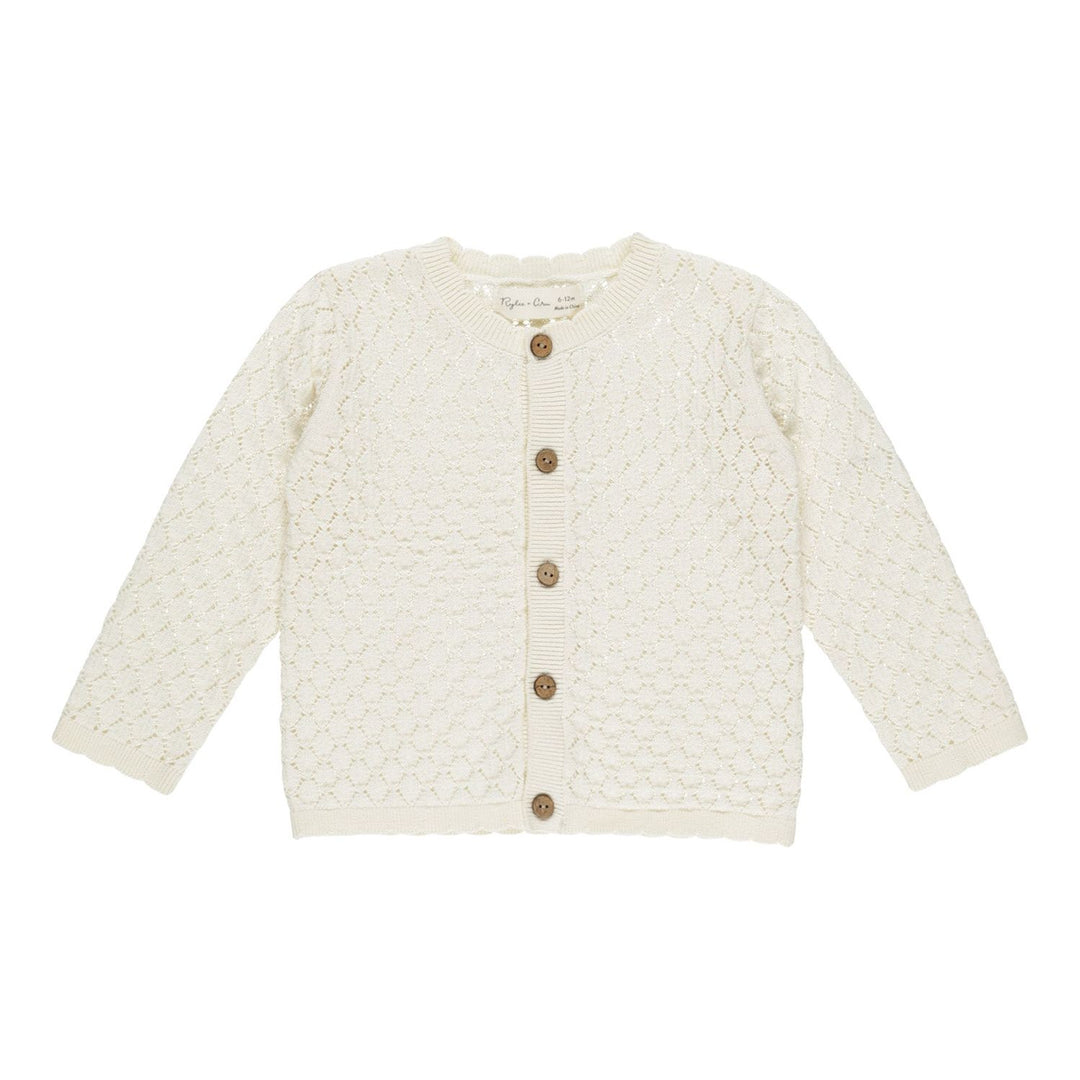 Rylee + Cru Baby Knit Cardigan - Ivory Cardigan Rylee + Cru