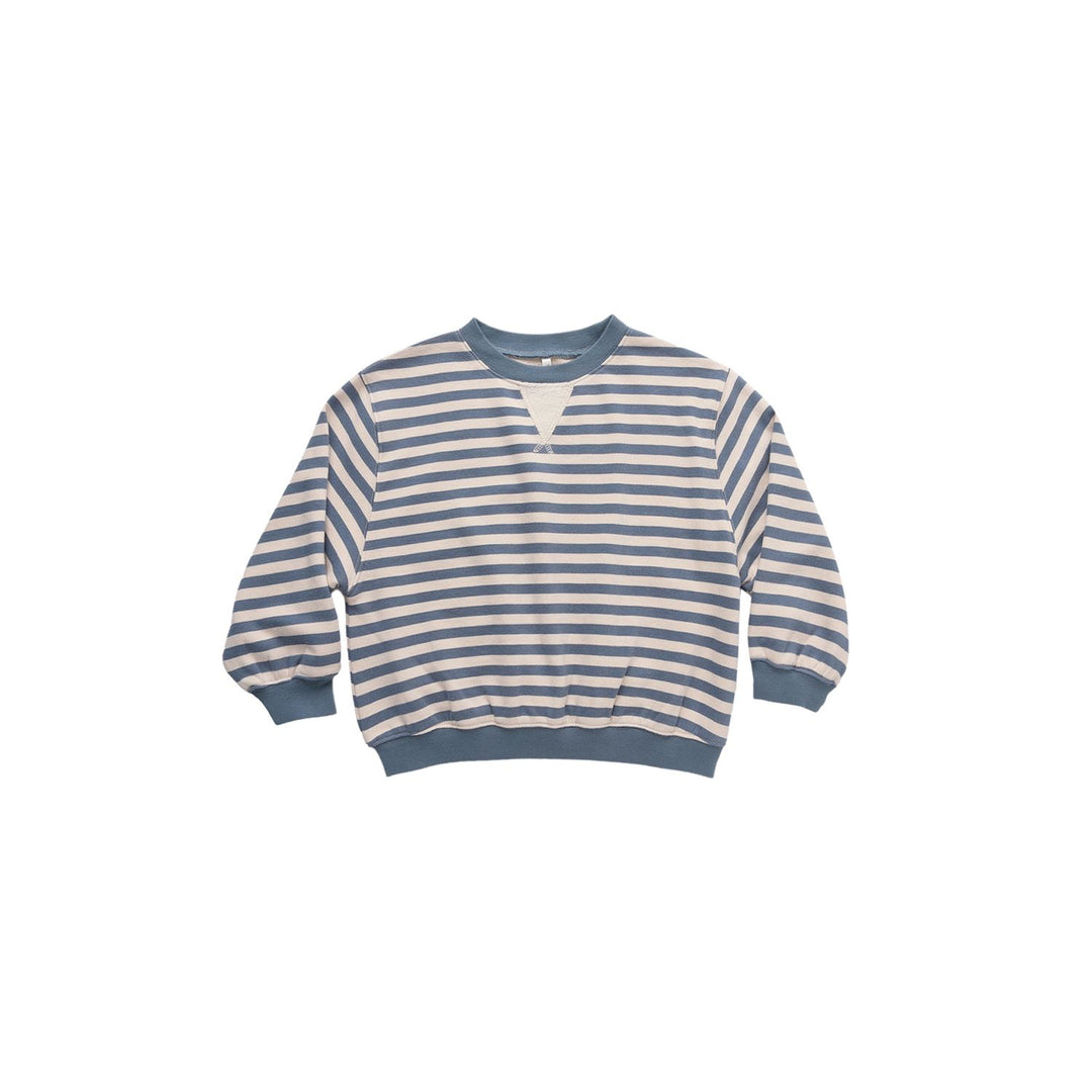 Rylee + Cru Oversized Crew - Marine Stripe Tops & Bottoms Rylee + Cru