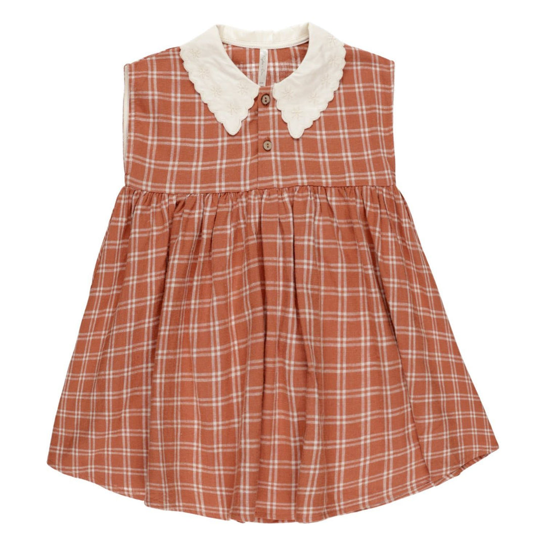 Rylee + Cru Collared Babydoll Dress - Poppy Check Dresses Rylee + Cru