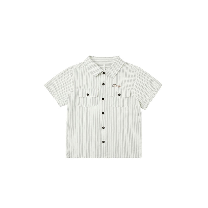 Rylee + Cru Collared Shirt - Railroad Stripe Tops & Bottoms Rylee + Cru