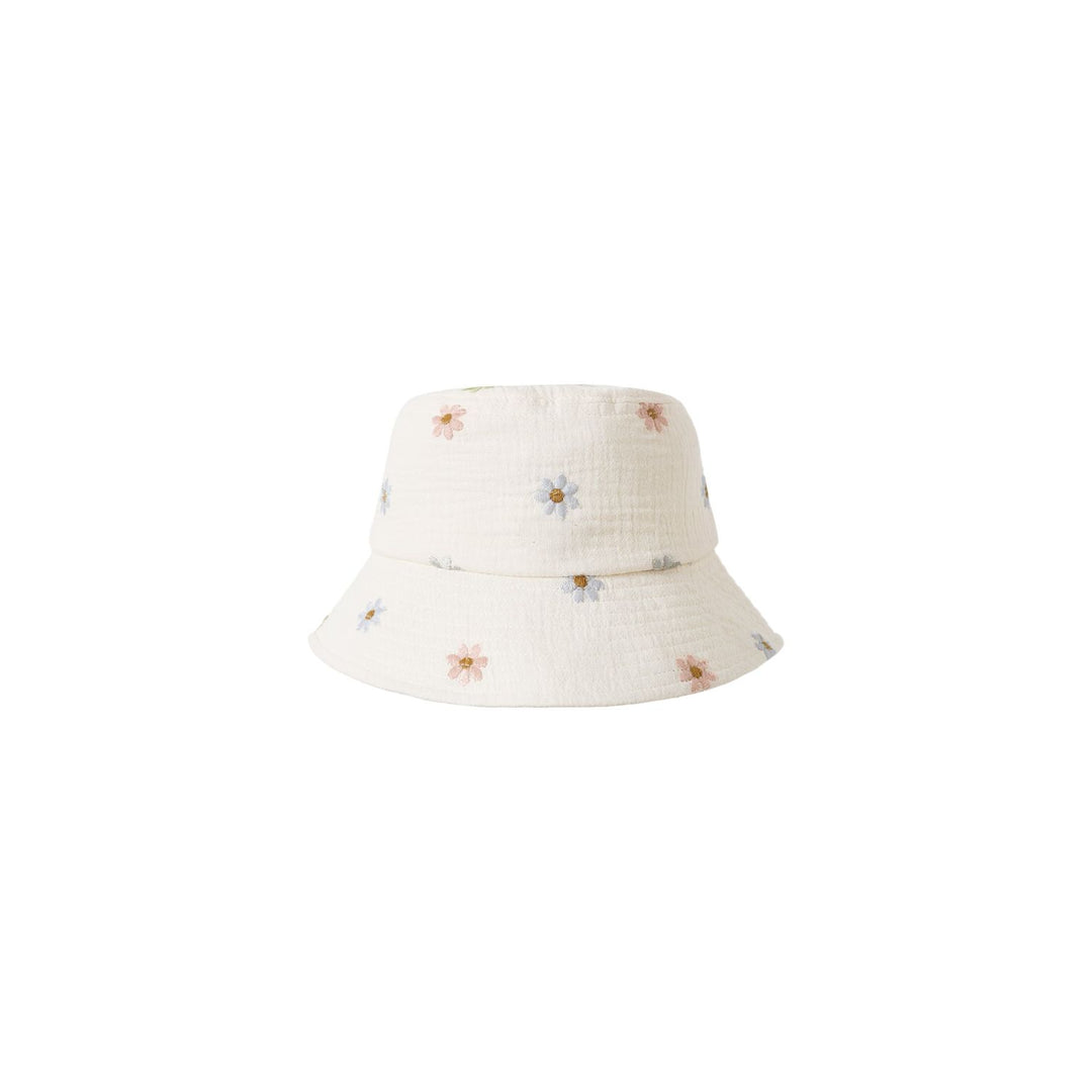 Rylee + Cru Bucket Hat - Embroidered Daisies Baby & Toddler Hats Rylee + Cru