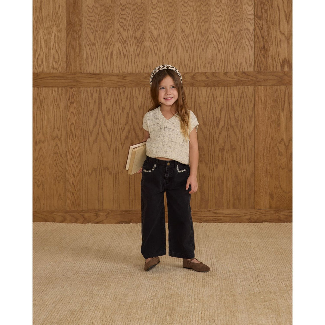 Rylee + Cru Straight Leg Pant - Washed Black Tops & Bottoms Rylee + Cru