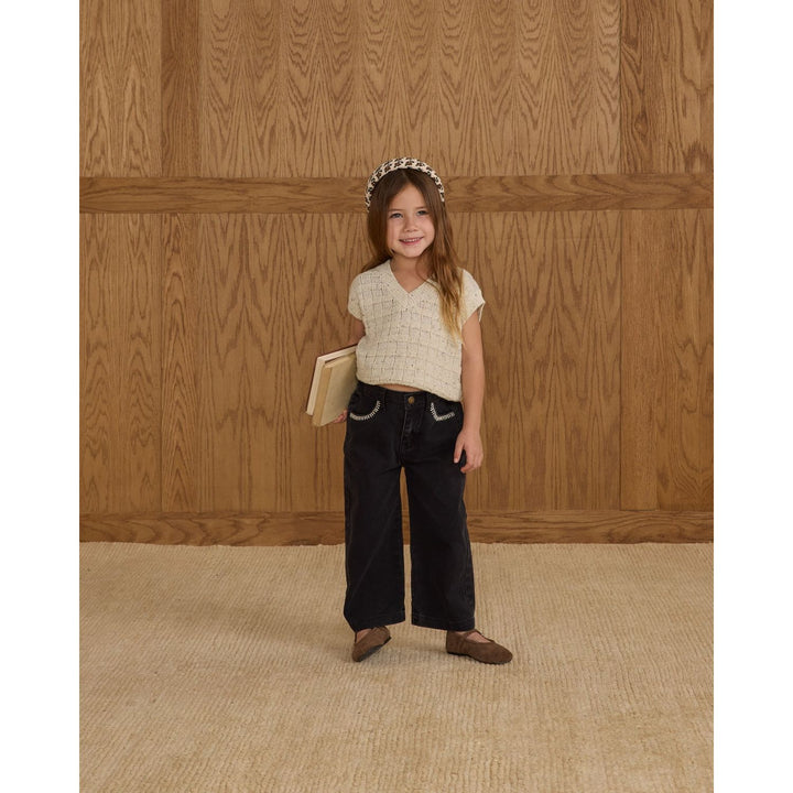 Rylee + Cru Straight Leg Pant - Washed Black Tops & Bottoms Rylee + Cru