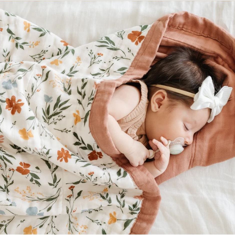 Saranoni Double - Bamboo Rayon Muslin 4-Layer Quilts Swaddles & Blankets Saranoni Fleurs