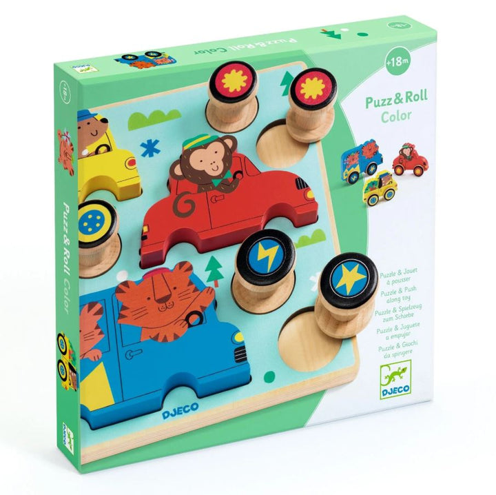 Djeco Puzz &amp; Roll Color Wooden Puzzle