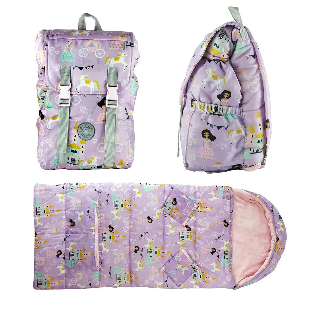 Mimish Little Kids Sleep N' Pack - Princesses Swaddles & Blankets Mimish