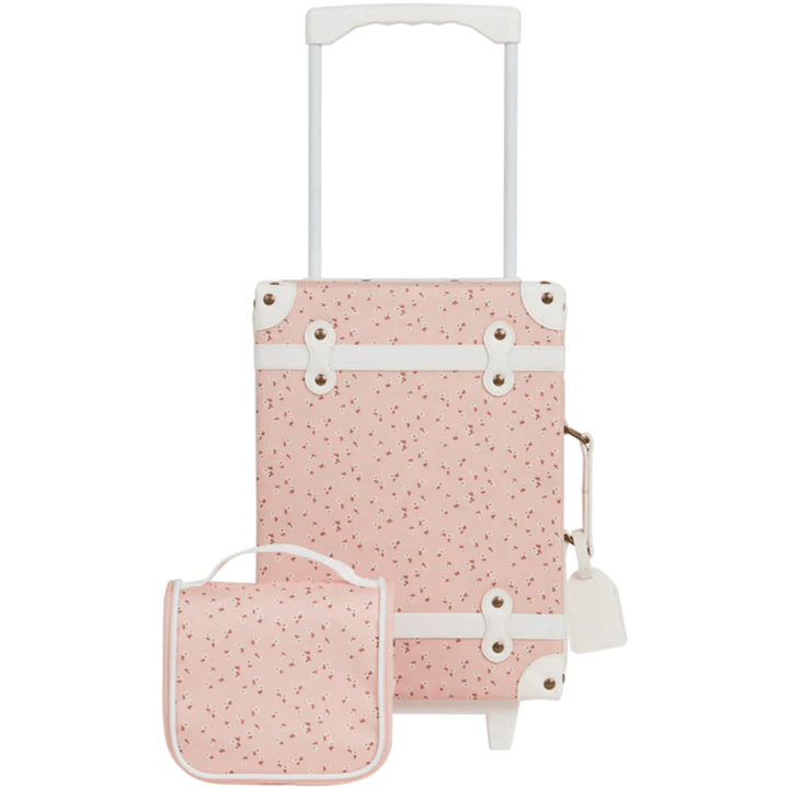 Olli Ella See-Ya Wash Bag- Pink Daisies Suitcase Olliella   