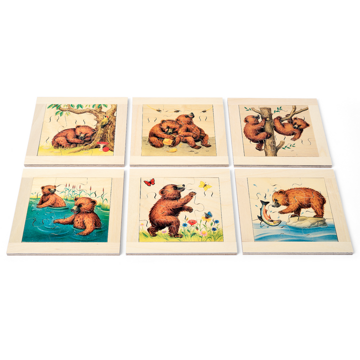 Atelier Fischer Swiss Puzzle 9 Pc Bears Wooden Toys Atelier Fischer Switzerland   