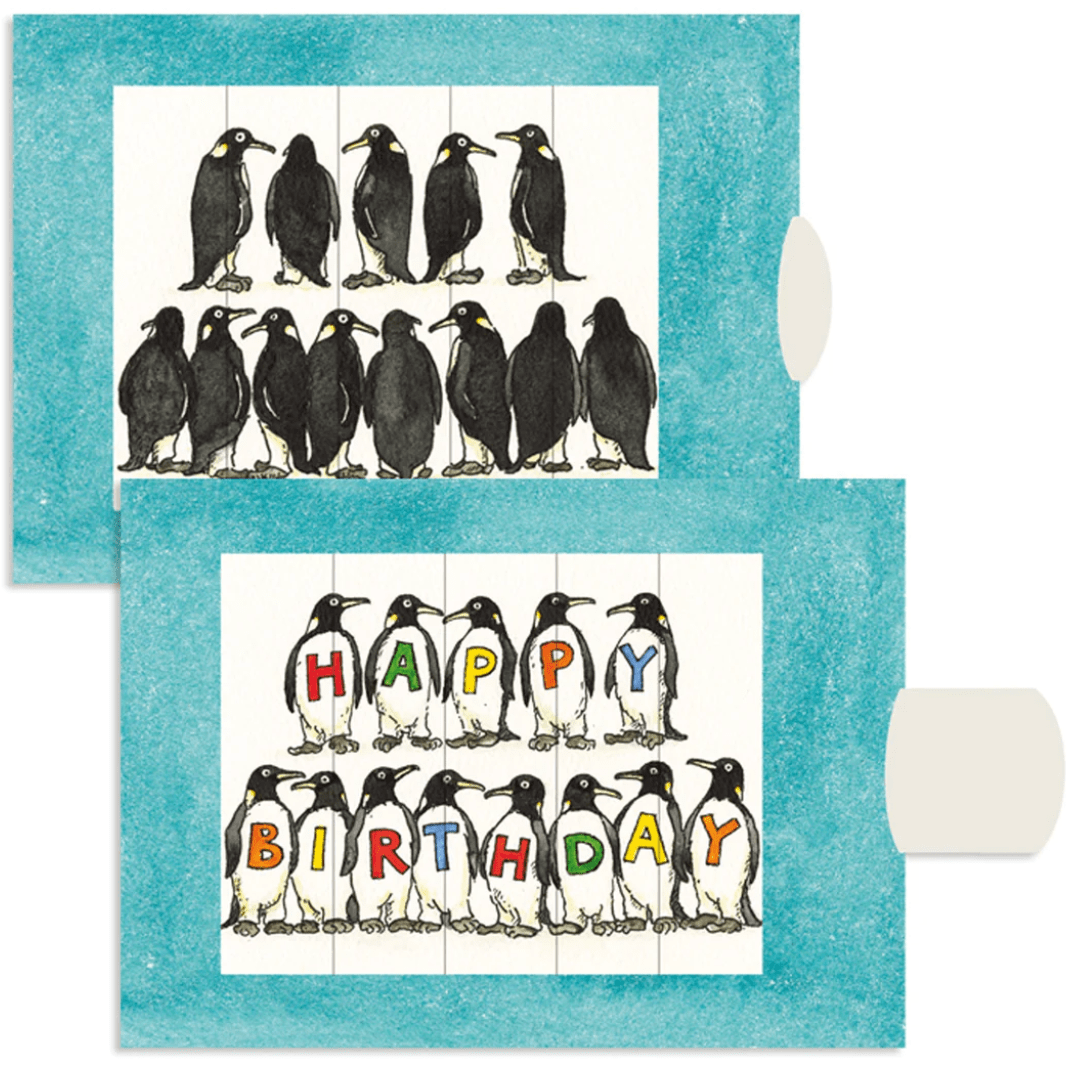 Barenpresse Living Card Birthday Penguins Gift Cards Barenpresse   