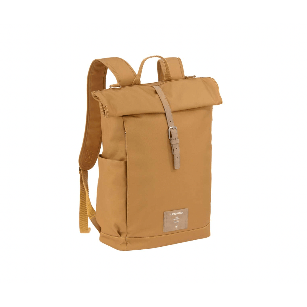 Lassig Rolltop Diaper Backpack- Curry Diaper Bag Lassig   