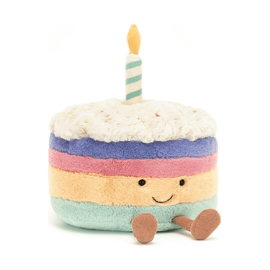 Jellycat Amuseable Rainbow Birthday Cake Medium Amuseable Jellycat   