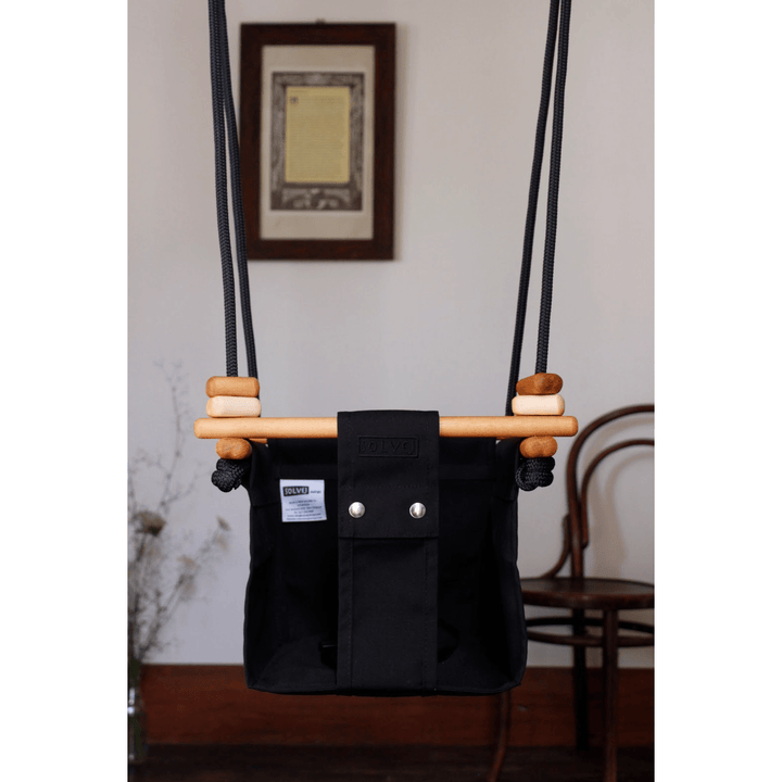 Solvej Indoor/Outdoor Toddler Swing - Coral Black Swing Solvej   