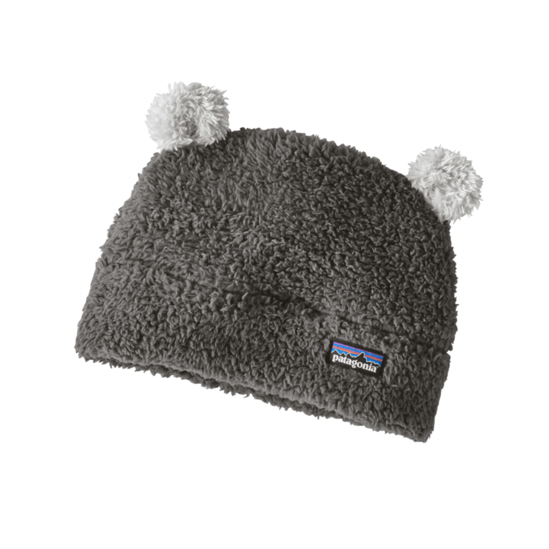 Fall 2023 Patagonia Baby Furry Friends Hat Baby & Toddler Hats Patagonia Forge Grey w/Drifter Grey 3m 