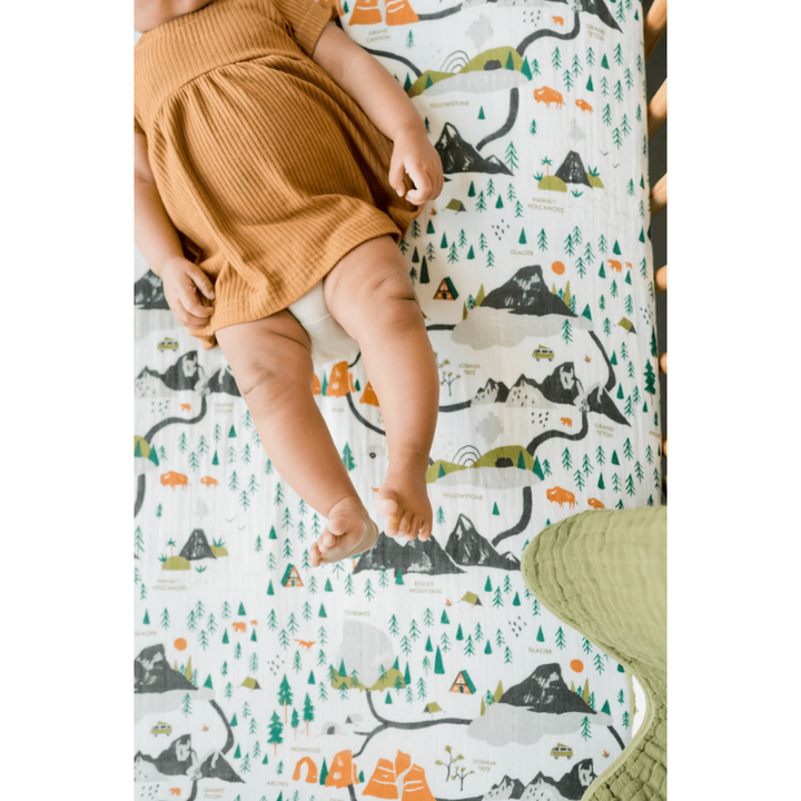 Clementine Kids National Parks Crib Sheet Baby Bedding Clementine Kids   