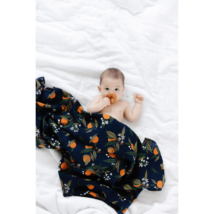 Clementine Kids Orange Blossom Swaddle Swaddles & Blankets Clementine Kids   