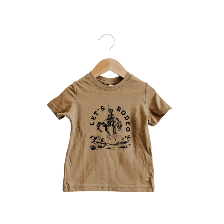 The Montana Scene- Let's Rodeo Toddler Tee, Coyote Brown Tops & Bottoms The Montana Scene 2T  