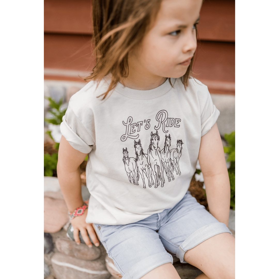 The Montana Scene- Let's Ride Toddler Tee, Heather Dust Tops & Bottoms The Montana Scene   