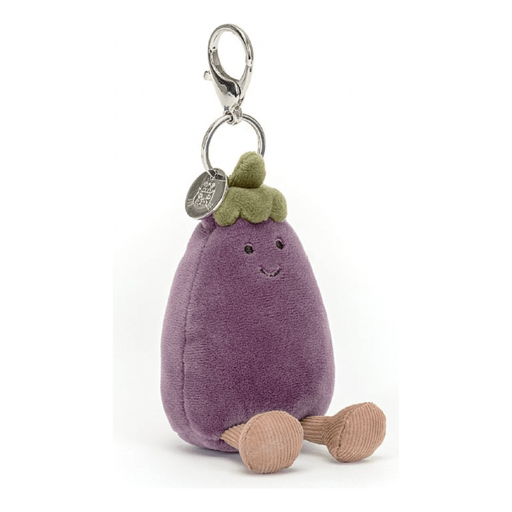 Jellycat Vivacious Eggplant Bag Charm Amuseable Jellycat   