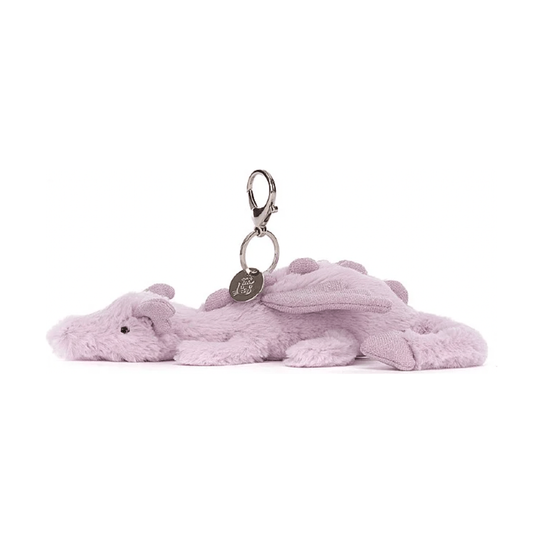 Jellycat Lavender Dragon Bag Charm key chain Jellycat   