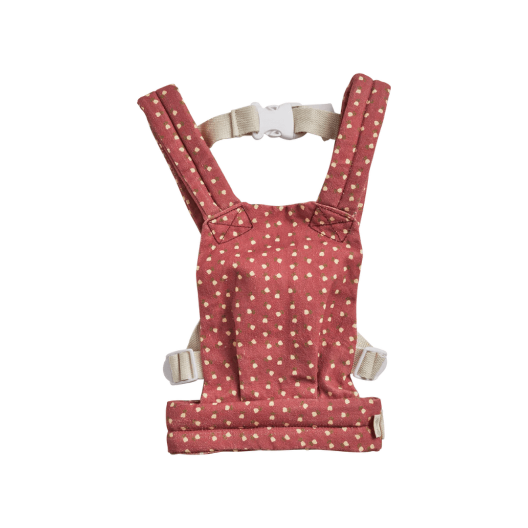 Olli Ella Dinkum Dolls Carrier- Sweetheart Red Doll Carrier Olliella   