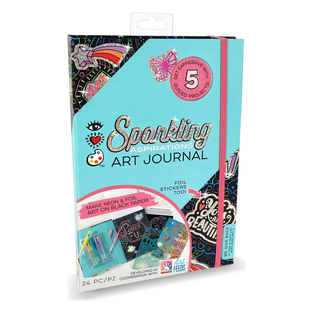 Bright Stripes Art Journal- Sparkling Aspirations Journal Bright Stripes   