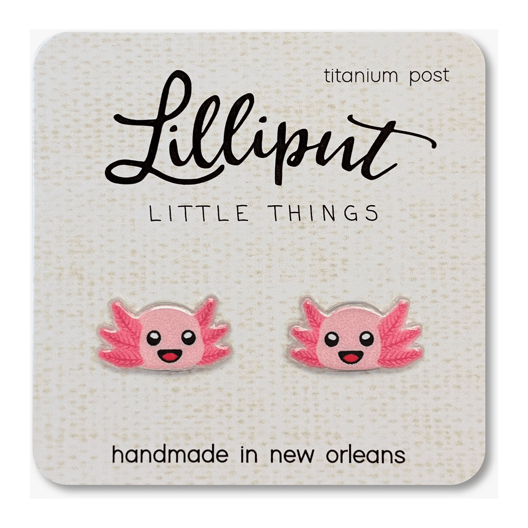 Lilliput Little Things Axolotl Earrings Apparel Accessories Lilliput Little Things   