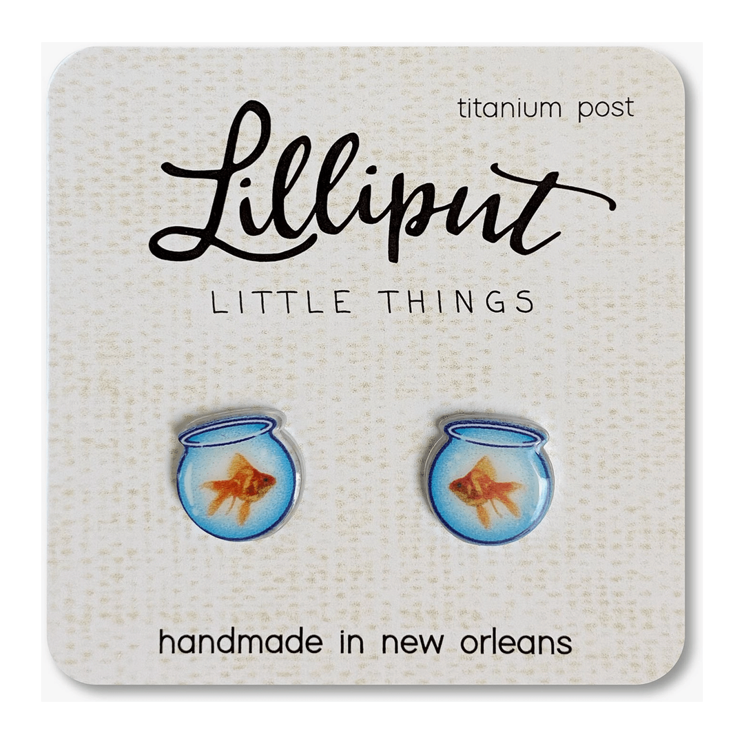 Lilliput Little Things Fishbowl Earrings Apparel Accessories Lilliput Little Things   