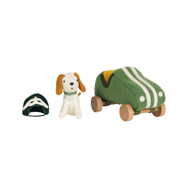 Olli Ella Holdie Dog-Go Racer Boy- Green Dolls Olliella   