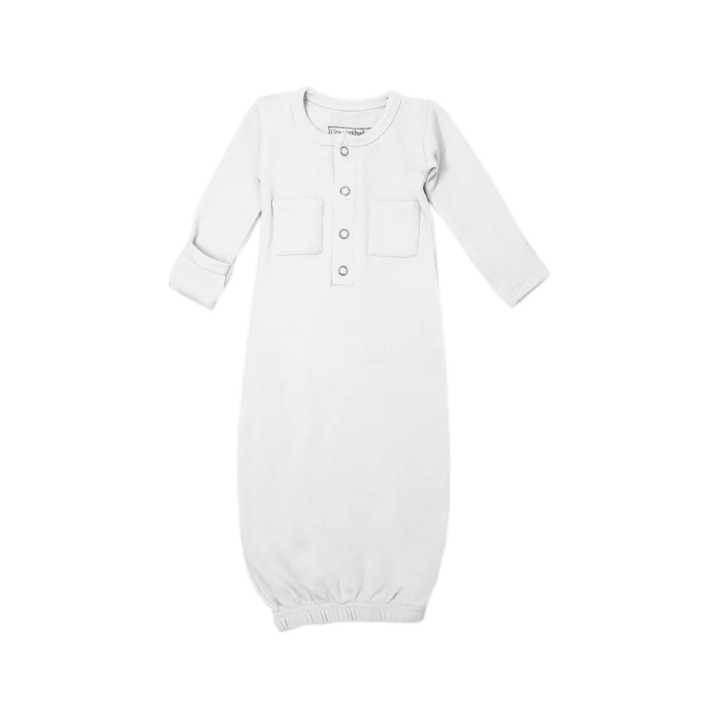L'ovedbaby Organic Gown Baby Gown L'ovedbaby Newborn White 