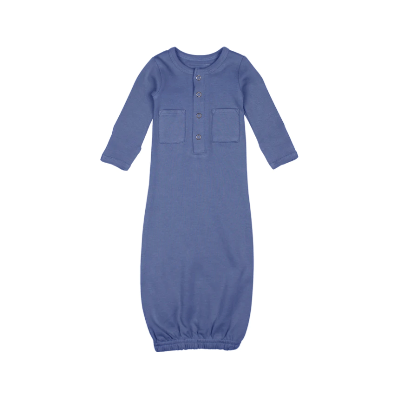 L'ovedbaby Organic Gown Baby Gown L'ovedbaby Newborn Slate 