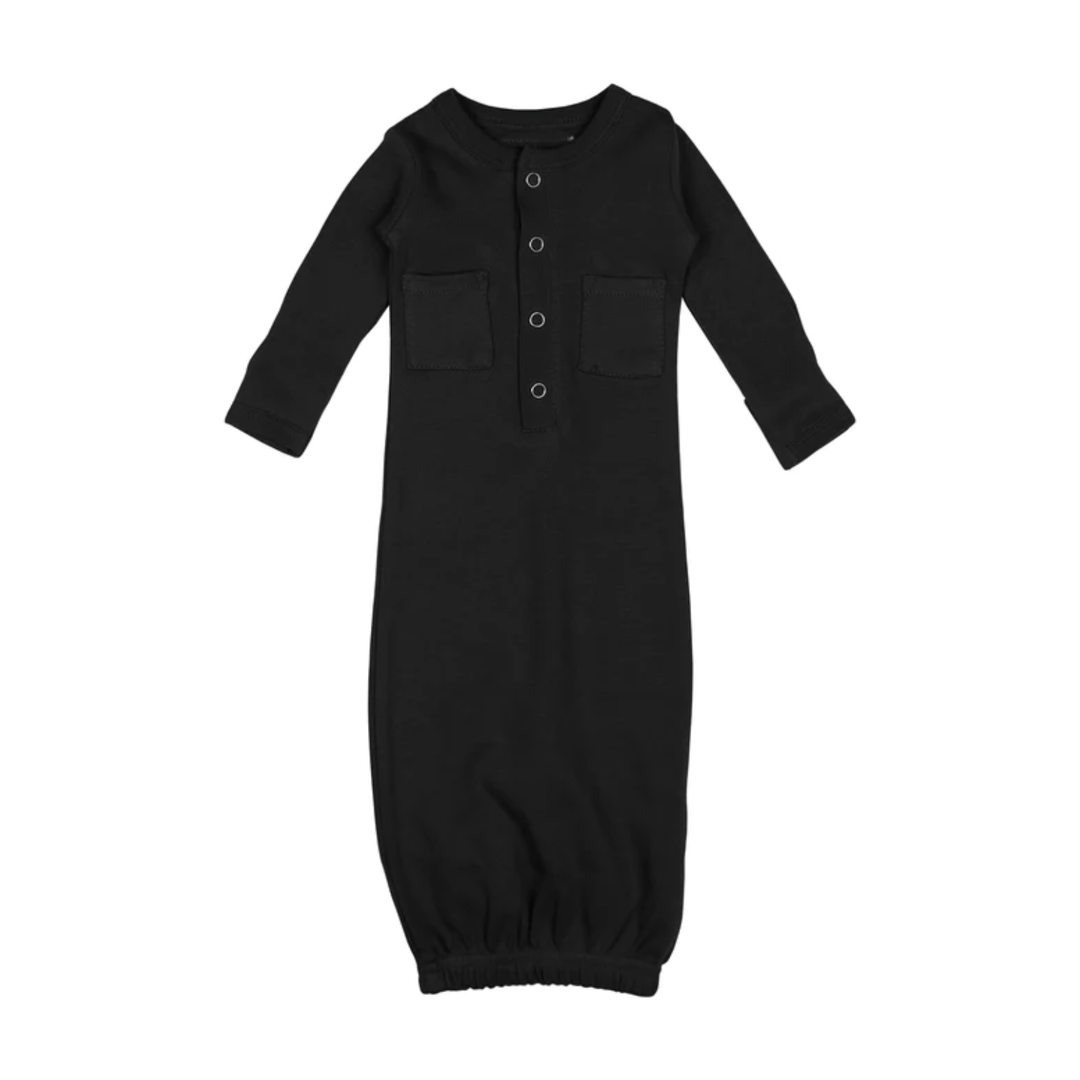 L'ovedbaby Organic Gown Baby Gown L'ovedbaby Newborn Black 