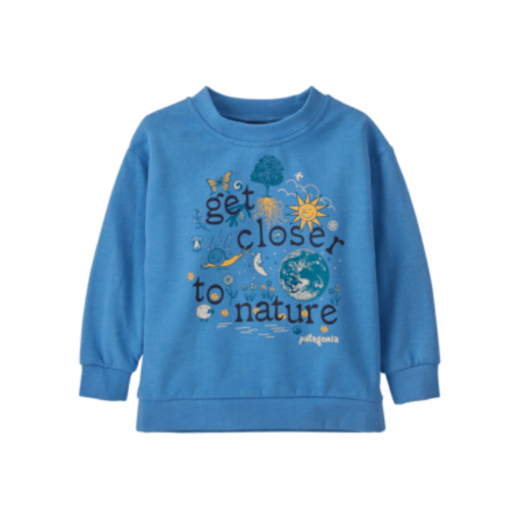 Patagonia Spring 2024- Baby LW Crew Sweatshirt Sweatshirt Patagonia Grow Closer: Blue Bird 0-6M 